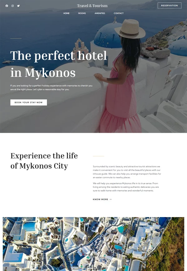Travel & Tourism 网站模板预览