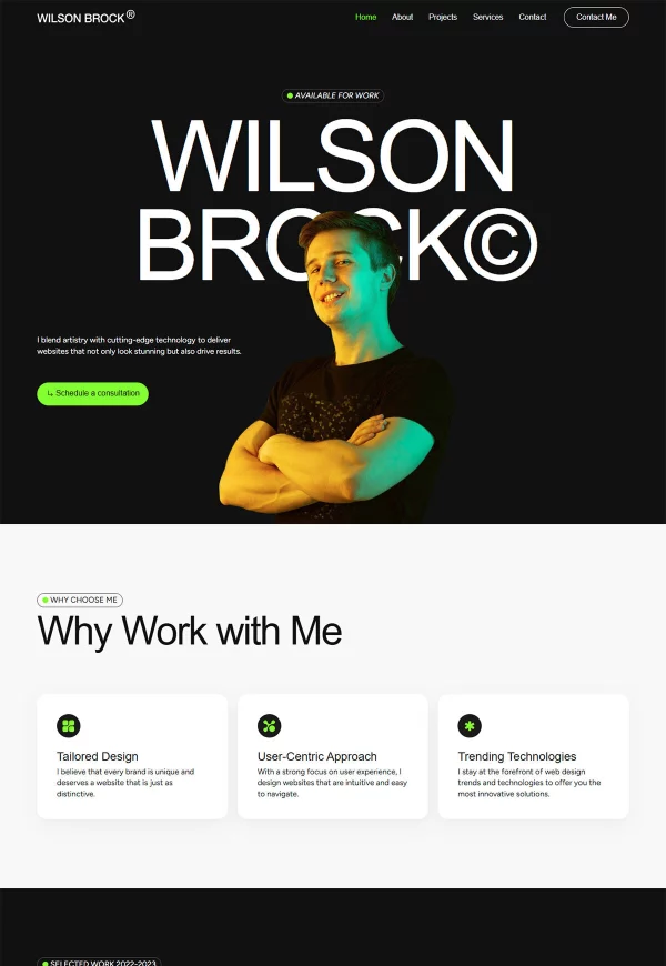 Web Designer Portfolio 网站模板预览