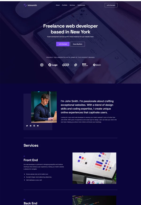 Web Developer 网站模板预览
