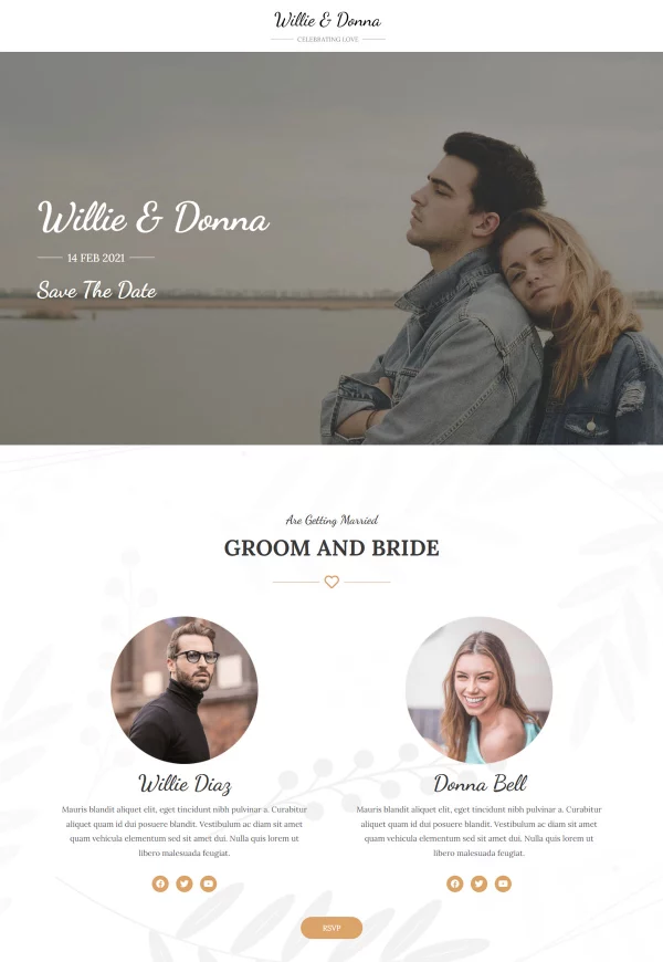 Wedding Invitation 网站模板预览