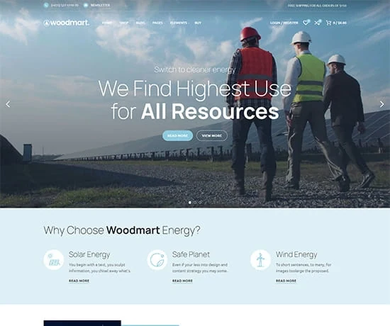 Alternative Energy 网站模板预览