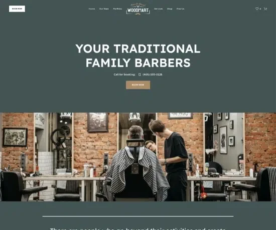 Barbershop 网站模板预览