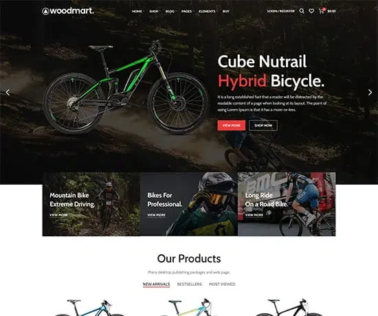 Bikes 网站模板预览