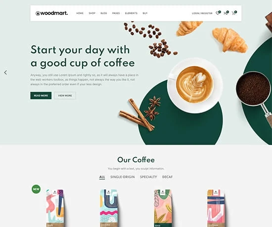 Coffee 网站模板预览