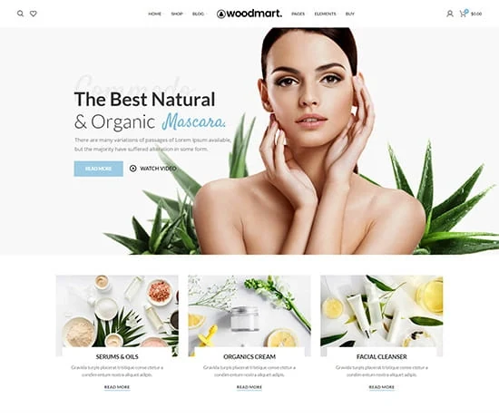 Cosmetics 网站模板预览