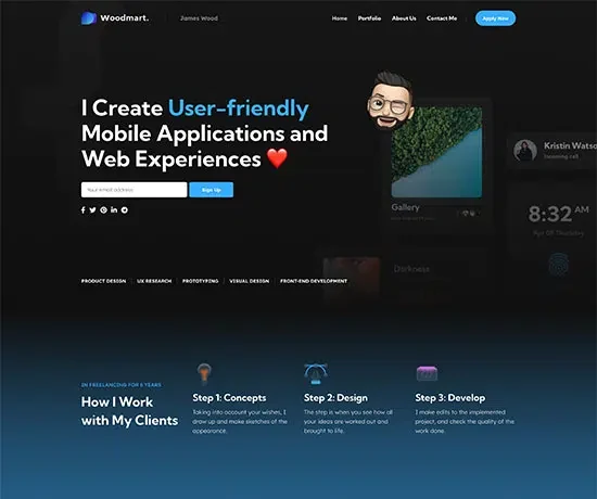 Developer 网站模板预览