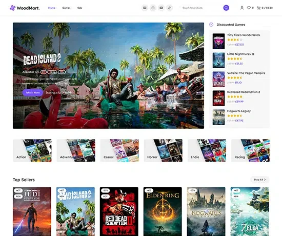 Games 网站模板预览