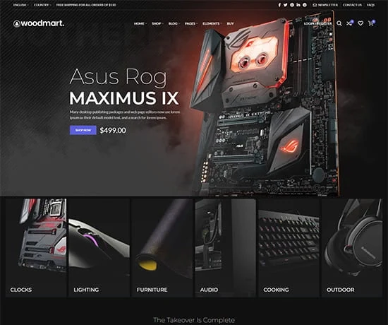 Hardware 网站模板预览