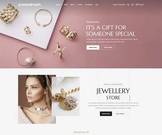 Jewellery 网站模板预览
