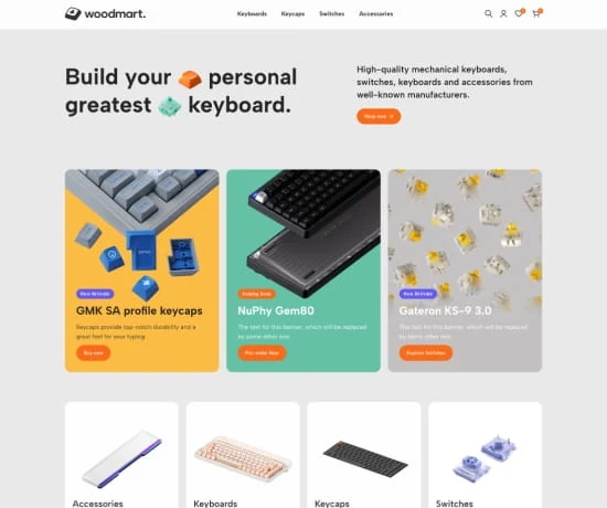 Keyboards 网站模板预览