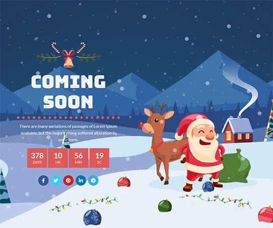 Maintenance Xmas 网站模板预览