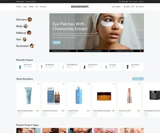 Makeup 网站模板预览
