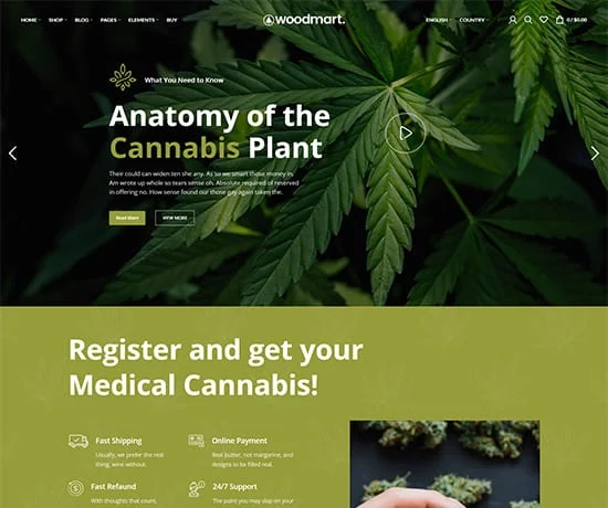 Marijuana 网站模板预览