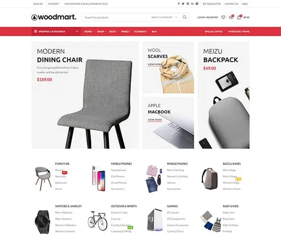 Marketplace 网站模板预览