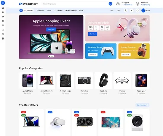 Mega Electronics 网站模板预览