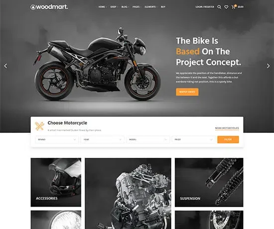 Motorcycle 网站模板预览