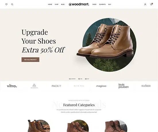 Shoes 网站模板预览