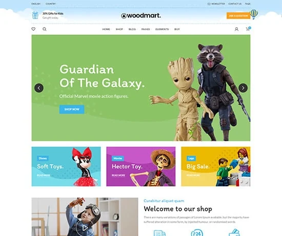 Toys 网站模板预览
