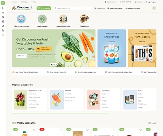 Vegetables 网站模板预览