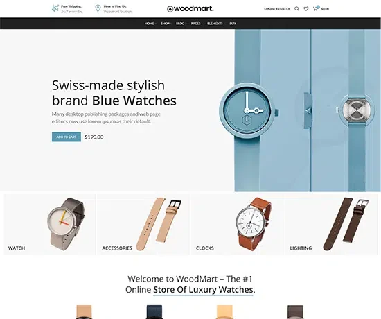 Watches 网站模板预览