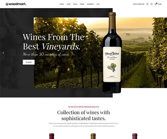 Wine 网站模板预览