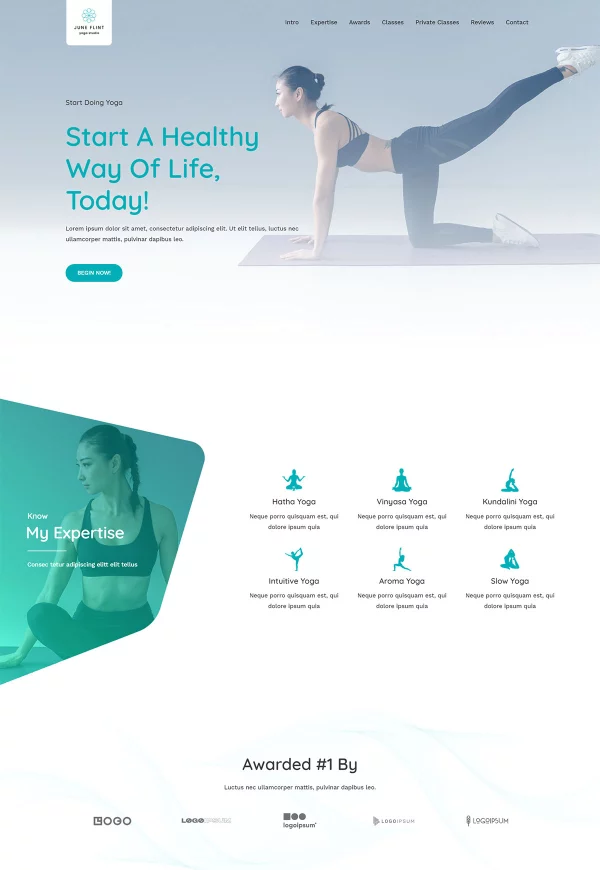 Yoga Studio 网站模板预览